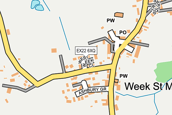 EX22 6XQ map - OS OpenMap – Local (Ordnance Survey) EX22 6XQ map - OS OpenMap – Local (Ordnance Survey)