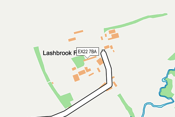 EX22 7BA map - OS OpenMap – Local (Ordnance Survey)