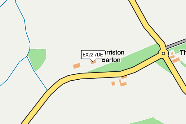 EX22 7DE map - OS OpenMap – Local (Ordnance Survey) EX22 7DE map - OS OpenMap – Local (Ordnance Survey)