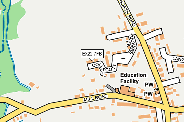 EX22 7FB map - OS OpenMap – Local (Ordnance Survey) EX22 7FB map - OS OpenMap – Local (Ordnance Survey)