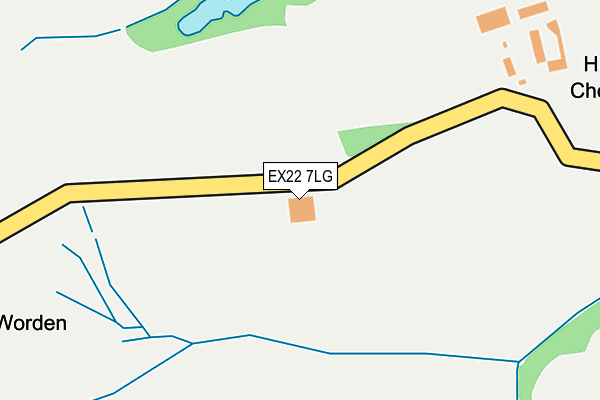 EX22 7LG map - OS OpenMap – Local (Ordnance Survey) EX22 7LG map - OS OpenMap – Local (Ordnance Survey)