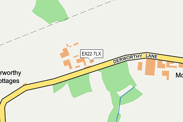 EX22 7LX map - OS OpenMap – Local (Ordnance Survey) EX22 7LX map - OS OpenMap – Local (Ordnance Survey)