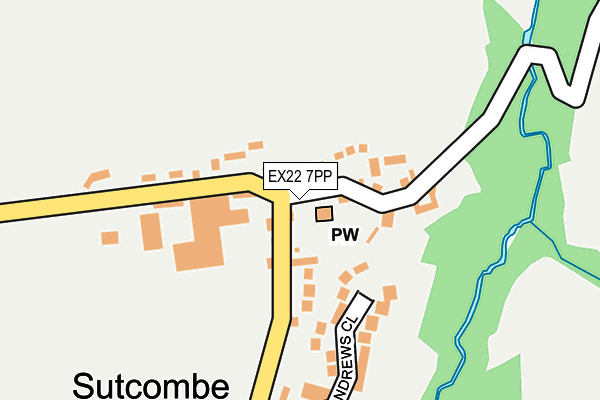 EX22 7PP map - OS OpenMap – Local (Ordnance Survey) EX22 7PP map - OS OpenMap – Local (Ordnance Survey)