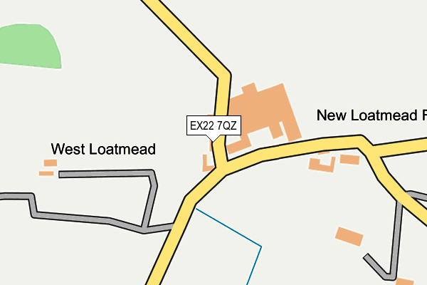 EX22 7QZ map - OS OpenMap – Local (Ordnance Survey) EX22 7QZ map - OS OpenMap – Local (Ordnance Survey)