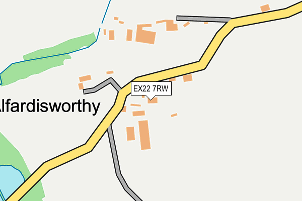 EX22 7RW map - OS OpenMap – Local (Ordnance Survey) EX22 7RW map - OS OpenMap – Local (Ordnance Survey)