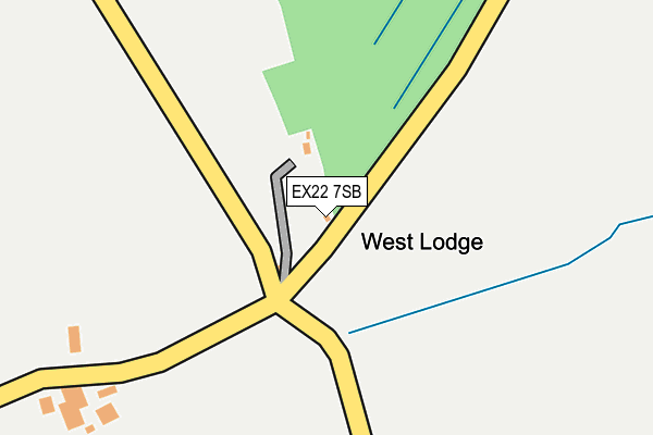 EX22 7SB map - OS OpenMap – Local (Ordnance Survey) EX22 7SB map - OS OpenMap – Local (Ordnance Survey)