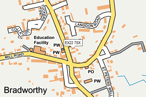 EX22 7SX map - OS OpenMap – Local (Ordnance Survey) EX22 7SX map - OS OpenMap – Local (Ordnance Survey)