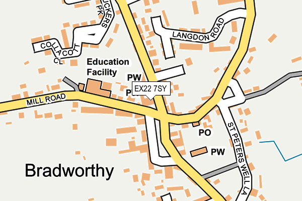 EX22 7SY map - OS OpenMap – Local (Ordnance Survey) EX22 7SY map - OS OpenMap – Local (Ordnance Survey)