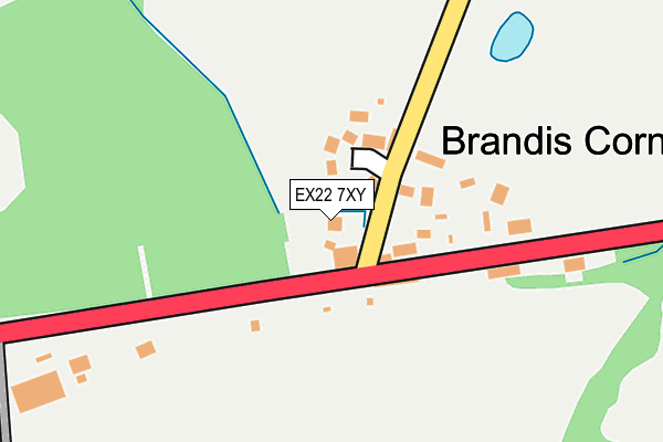 EX22 7XY map - OS OpenMap – Local (Ordnance Survey) EX22 7XY map - OS OpenMap – Local (Ordnance Survey)