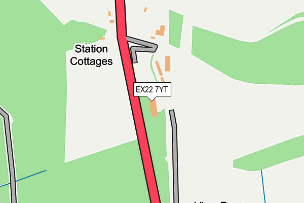 EX22 7YT map - OS OpenMap – Local (Ordnance Survey) EX22 7YT map - OS OpenMap – Local (Ordnance Survey)