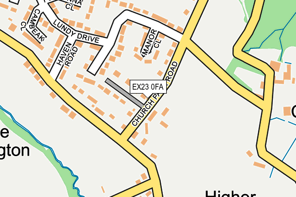 EX23 0FA map - OS OpenMap – Local (Ordnance Survey) EX23 0FA map - OS OpenMap – Local (Ordnance Survey)