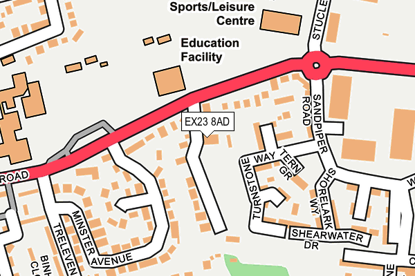 EX23 8AD map - OS OpenMap – Local (Ordnance Survey) EX23 8AD map - OS OpenMap – Local (Ordnance Survey)