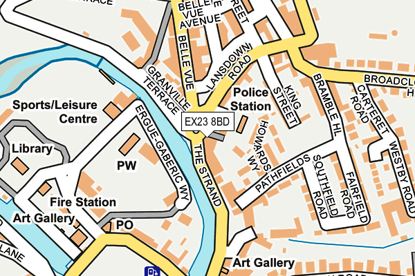 EX23 8BD map - OS OpenMap – Local (Ordnance Survey) EX23 8BD map - OS OpenMap – Local (Ordnance Survey)