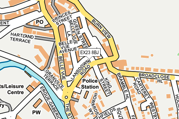 EX23 8BJ map - OS OpenMap – Local (Ordnance Survey) EX23 8BJ map - OS OpenMap – Local (Ordnance Survey)