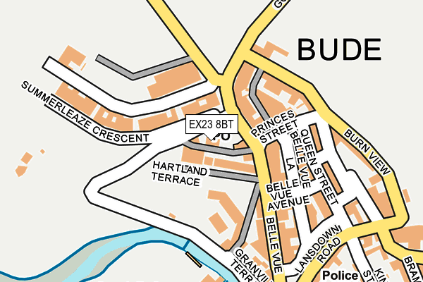EX23 8BT map - OS OpenMap – Local (Ordnance Survey) EX23 8BT map - OS OpenMap – Local (Ordnance Survey)