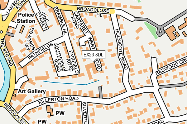 EX23 8DL map - OS OpenMap – Local (Ordnance Survey) EX23 8DL map - OS OpenMap – Local (Ordnance Survey)