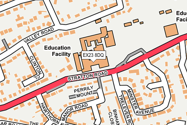 EX23 8DQ map - OS OpenMap – Local (Ordnance Survey) EX23 8DQ map - OS OpenMap – Local (Ordnance Survey)