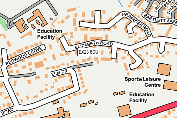 EX23 8DU map - OS OpenMap – Local (Ordnance Survey) EX23 8DU map - OS OpenMap – Local (Ordnance Survey)