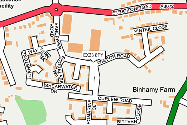 EX23 8FY map - OS OpenMap – Local (Ordnance Survey) EX23 8FY map - OS OpenMap – Local (Ordnance Survey)