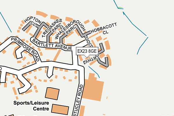 EX23 8GE map - OS OpenMap – Local (Ordnance Survey) EX23 8GE map - OS OpenMap – Local (Ordnance Survey)