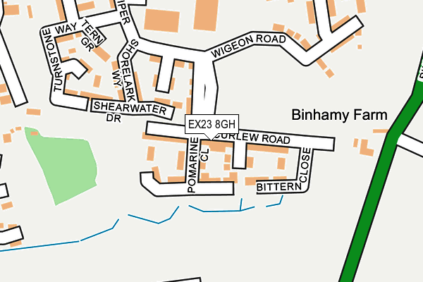 EX23 8GH map - OS OpenMap – Local (Ordnance Survey) EX23 8GH map - OS OpenMap – Local (Ordnance Survey)