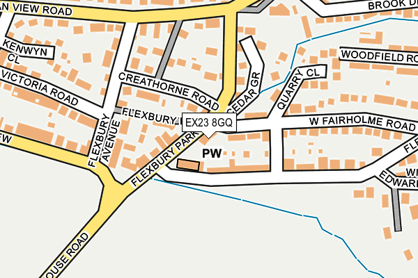 EX23 8GQ map - OS OpenMap – Local (Ordnance Survey) EX23 8GQ map - OS OpenMap – Local (Ordnance Survey)