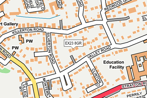EX23 8GR map - OS OpenMap – Local (Ordnance Survey) EX23 8GR map - OS OpenMap – Local (Ordnance Survey)
