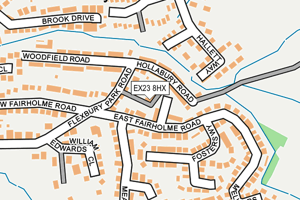 EX23 8HX map - OS OpenMap – Local (Ordnance Survey) EX23 8HX map - OS OpenMap – Local (Ordnance Survey)
