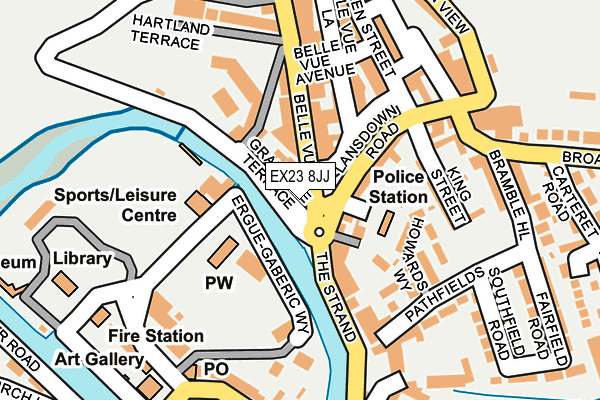 EX23 8JJ map - OS OpenMap – Local (Ordnance Survey) EX23 8JJ map - OS OpenMap – Local (Ordnance Survey)