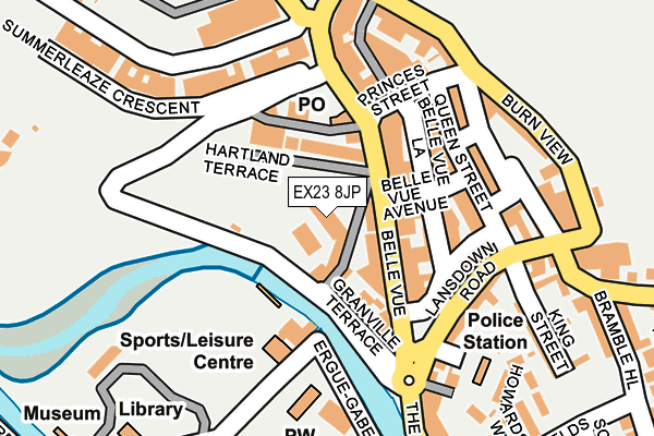 EX23 8JP map - OS OpenMap – Local (Ordnance Survey) EX23 8JP map - OS OpenMap – Local (Ordnance Survey)
