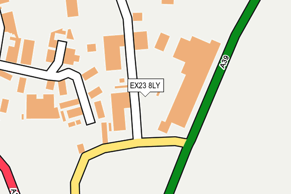 EX23 8LY map - OS OpenMap – Local (Ordnance Survey) EX23 8LY map - OS OpenMap – Local (Ordnance Survey)