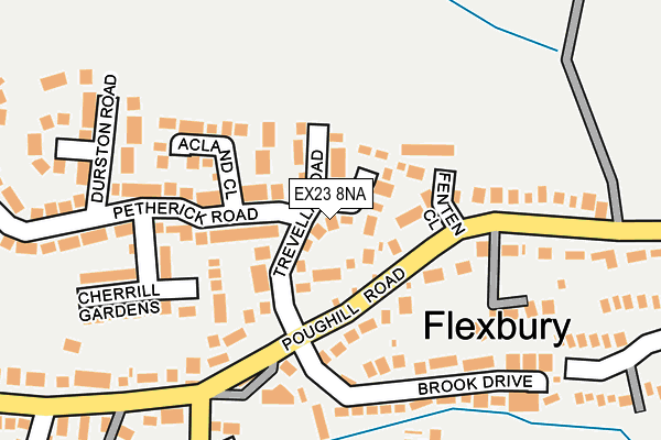 EX23 8NA map - OS OpenMap – Local (Ordnance Survey) EX23 8NA map - OS OpenMap – Local (Ordnance Survey)