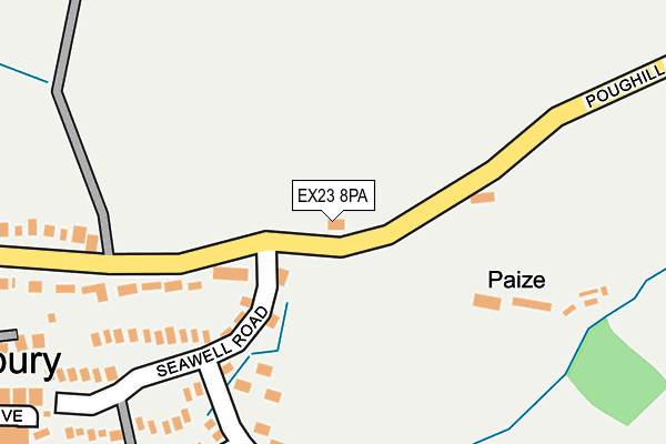 EX23 8PA map - OS OpenMap – Local (Ordnance Survey) EX23 8PA map - OS OpenMap – Local (Ordnance Survey)