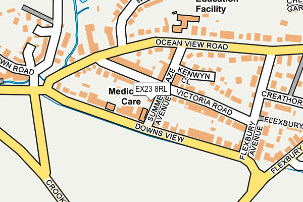 EX23 8RL map - OS OpenMap – Local (Ordnance Survey) EX23 8RL map - OS OpenMap – Local (Ordnance Survey)