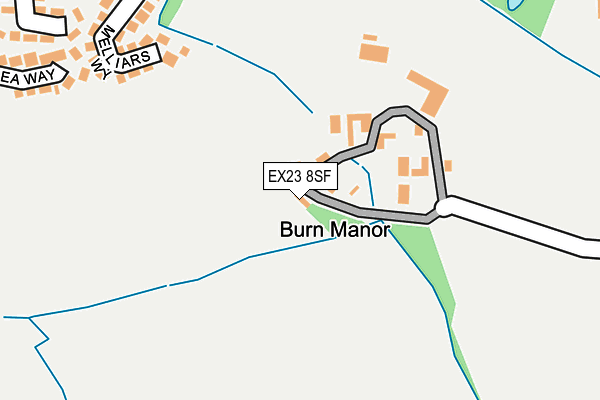 EX23 8SF map - OS OpenMap – Local (Ordnance Survey) EX23 8SF map - OS OpenMap – Local (Ordnance Survey)