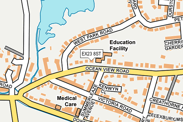 EX23 8ST map - OS OpenMap – Local (Ordnance Survey) EX23 8ST map - OS OpenMap – Local (Ordnance Survey)