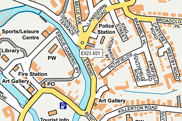 EX23 8SY map - OS OpenMap – Local (Ordnance Survey) EX23 8SY map - OS OpenMap – Local (Ordnance Survey)