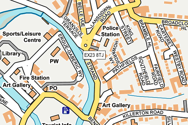 EX23 8TJ map - OS OpenMap – Local (Ordnance Survey) EX23 8TJ map - OS OpenMap – Local (Ordnance Survey)