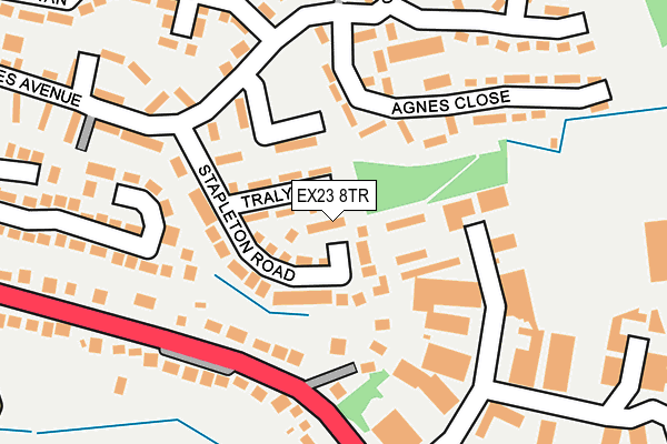 EX23 8TR map - OS OpenMap – Local (Ordnance Survey) EX23 8TR map - OS OpenMap – Local (Ordnance Survey)