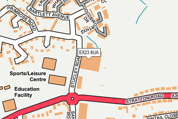 EX23 8UA map - OS OpenMap – Local (Ordnance Survey) EX23 8UA map - OS OpenMap – Local (Ordnance Survey)