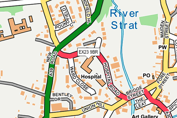 EX23 9BR map - OS OpenMap – Local (Ordnance Survey) EX23 9BR map - OS OpenMap – Local (Ordnance Survey)
