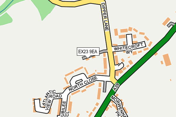 EX23 9EA map - OS OpenMap – Local (Ordnance Survey) EX23 9EA map - OS OpenMap – Local (Ordnance Survey)