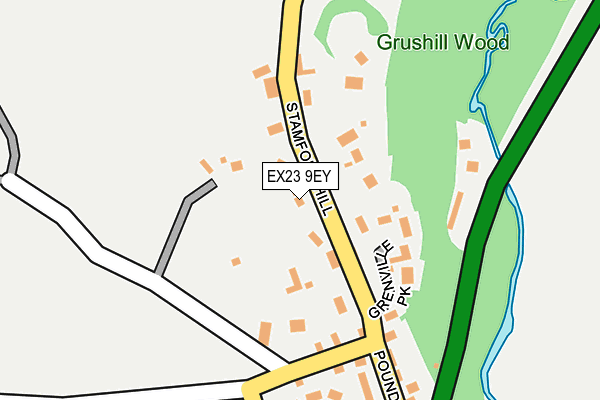 EX23 9EY map - OS OpenMap – Local (Ordnance Survey) EX23 9EY map - OS OpenMap – Local (Ordnance Survey)