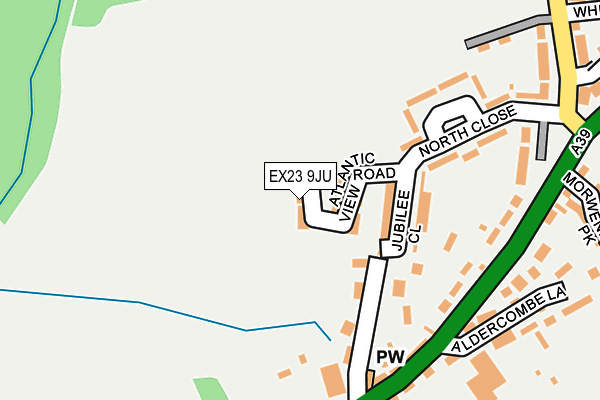 EX23 9JU map - OS OpenMap – Local (Ordnance Survey) EX23 9JU map - OS OpenMap – Local (Ordnance Survey)