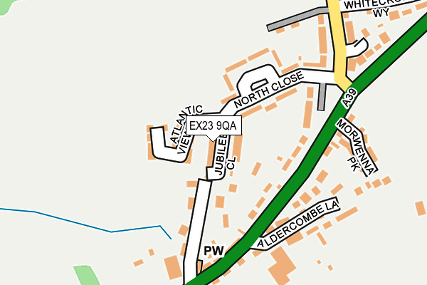 EX23 9QA map - OS OpenMap – Local (Ordnance Survey) EX23 9QA map - OS OpenMap – Local (Ordnance Survey)