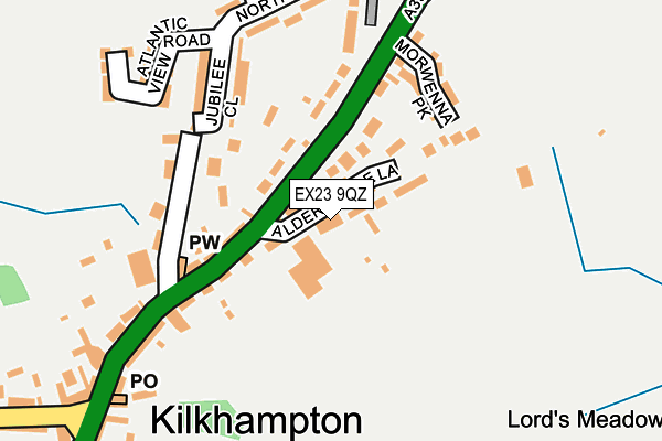 EX23 9QZ map - OS OpenMap – Local (Ordnance Survey) EX23 9QZ map - OS OpenMap – Local (Ordnance Survey)