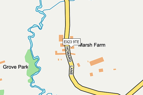 EX23 9TE map - OS OpenMap – Local (Ordnance Survey)