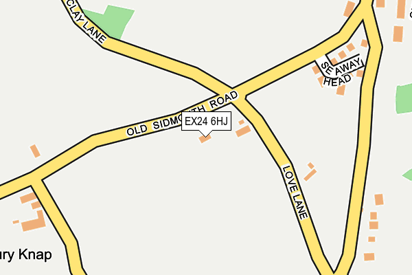 EX24 6HJ map - OS OpenMap – Local (Ordnance Survey) EX24 6HJ map - OS OpenMap – Local (Ordnance Survey)