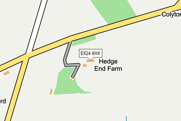 EX24 6HX map - OS OpenMap – Local (Ordnance Survey) EX24 6HX map - OS OpenMap – Local (Ordnance Survey)