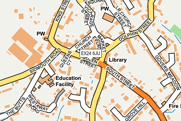 EX24 6JU map - OS OpenMap – Local (Ordnance Survey) EX24 6JU map - OS OpenMap – Local (Ordnance Survey)